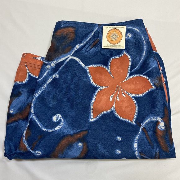 Nautica Board Shorts Men's 36 Multicolor Floral Preppy Tropical Swim Trucks - Picture 15 of 16